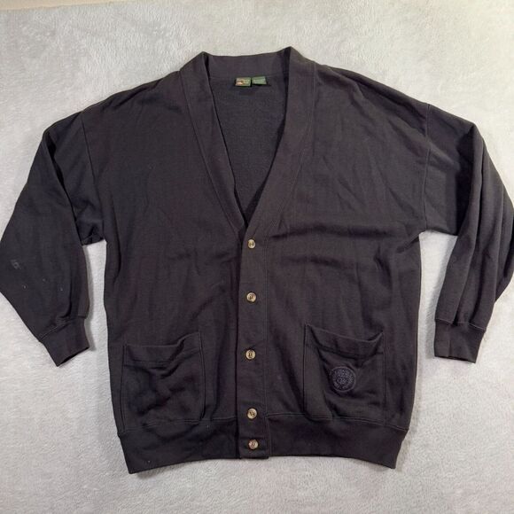 VINTAGE Outback Red Cardigan Sweater Mens Medium‎ Grey Long Sleeve Button Front - Picture 1 of 6